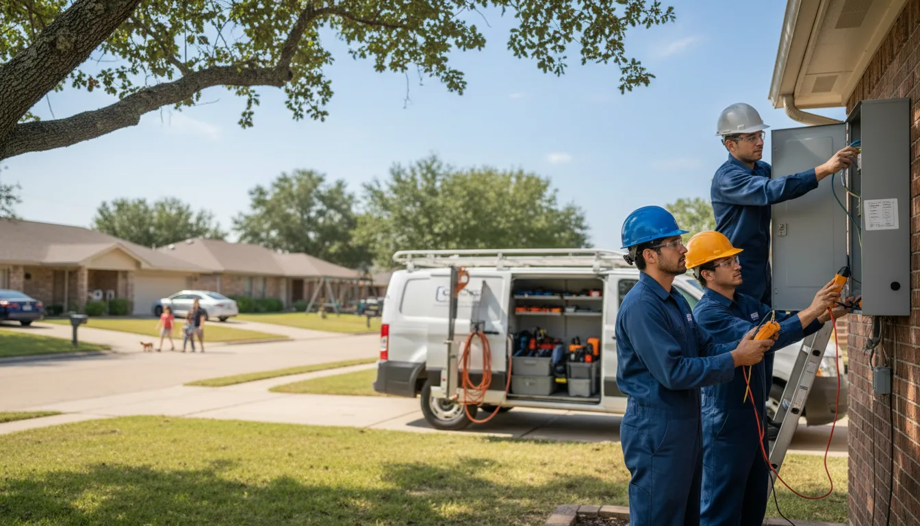 Certified electrician providing emergency electrical services in Natalia, TX